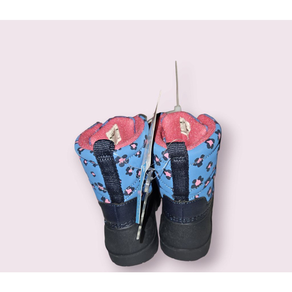 Carter's Deltha Winter Snow Boots Girls Size 8 Baby Toddler Blue Pink NEW - Picture 7 of 12